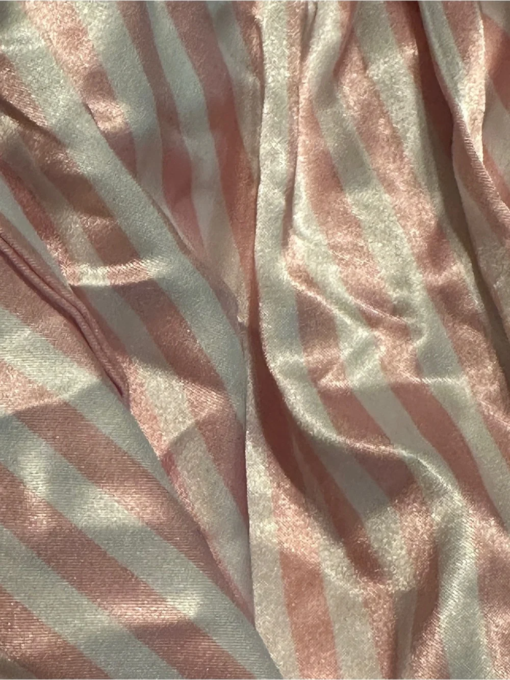 SAPJON Pink Striped Satin Pajama Set – Size Large